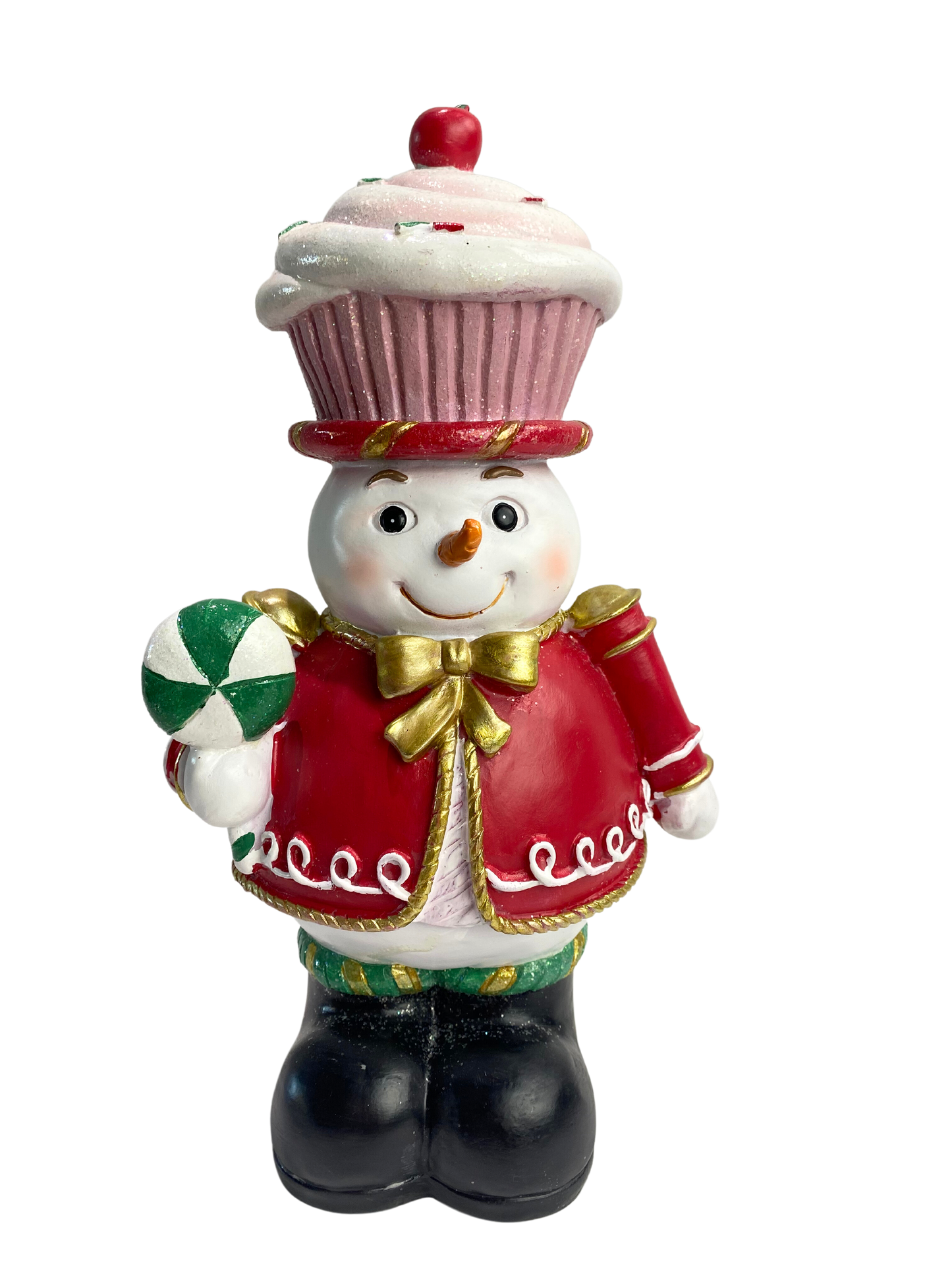 Traditional Snowman Nutcracker w/Cupcake