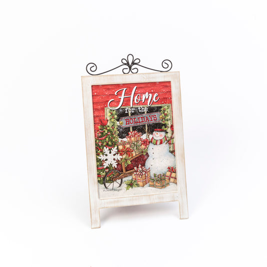 Happy Holidays Tabletop Easel Sign