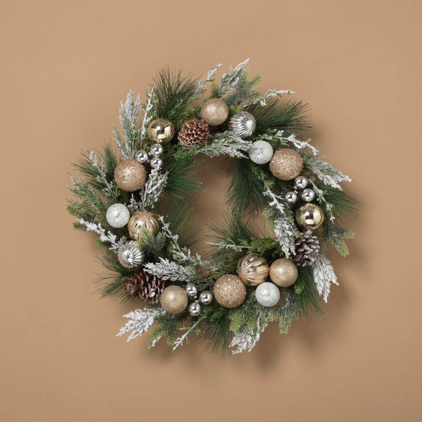 Gold and Silver Christmas Wreath