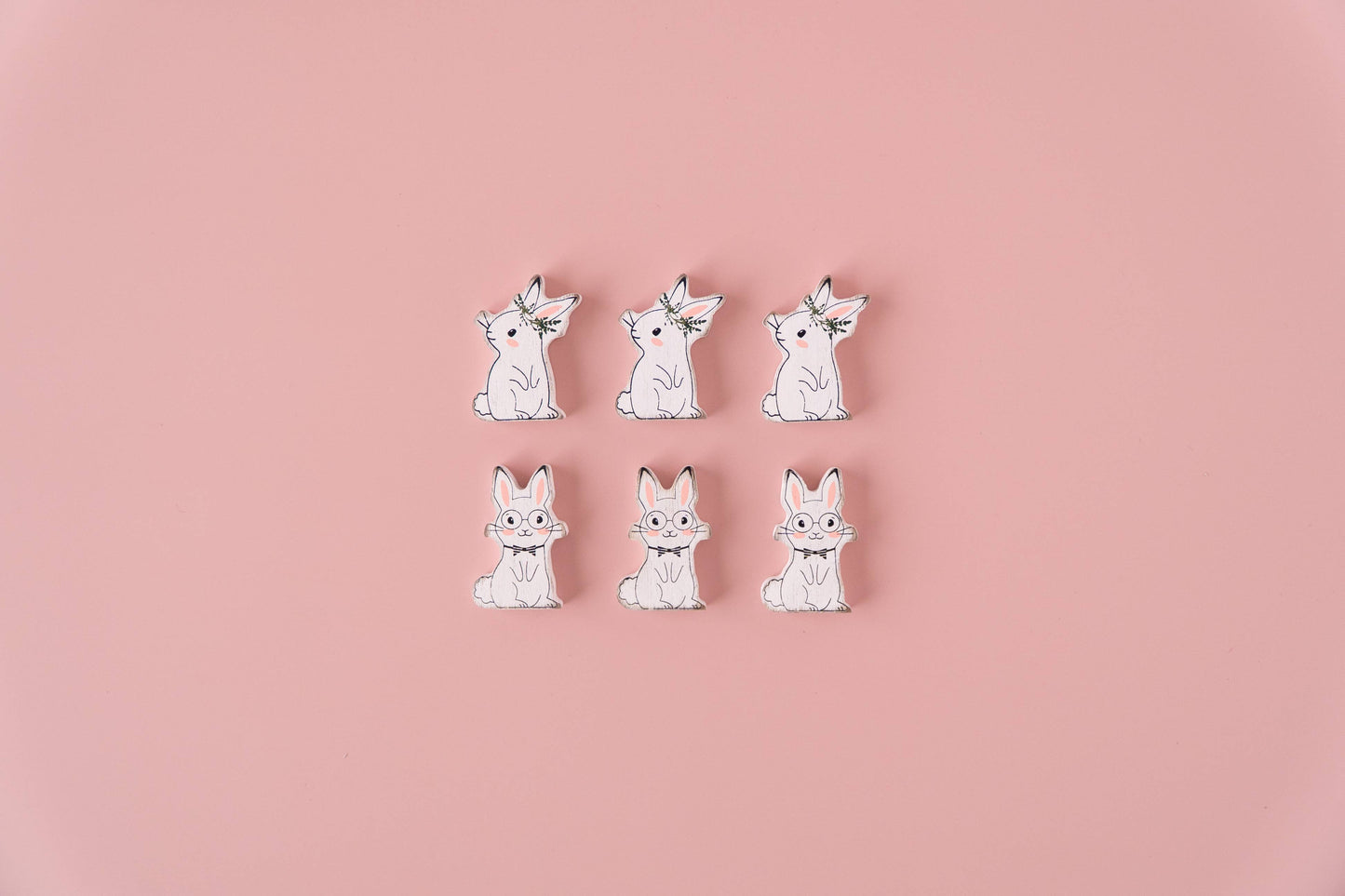 Set of Six Bunnies