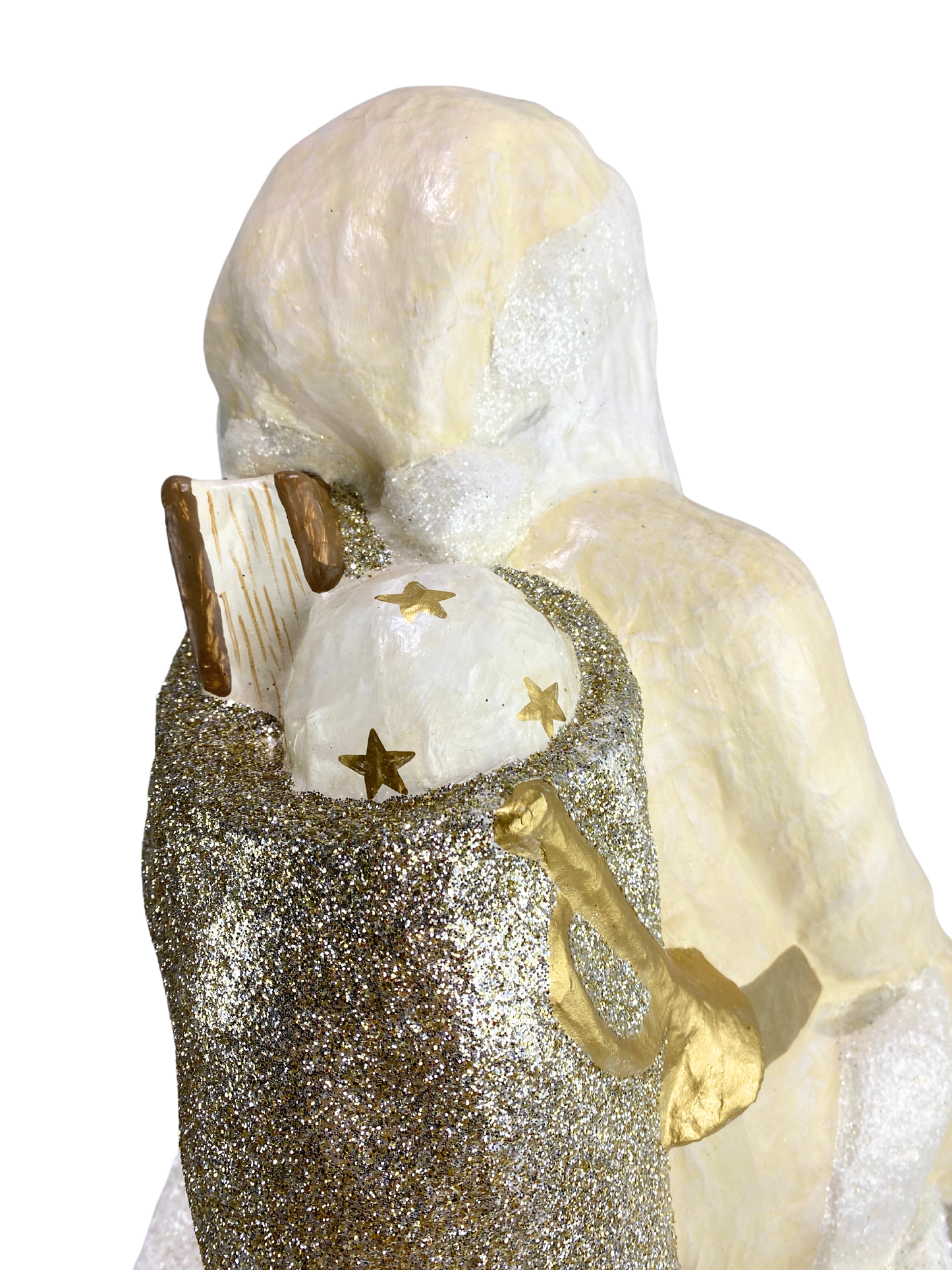 Large Ivory Santa Down Chimney