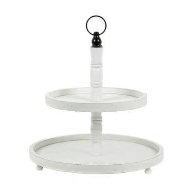 Hamptons White Tiered Tray