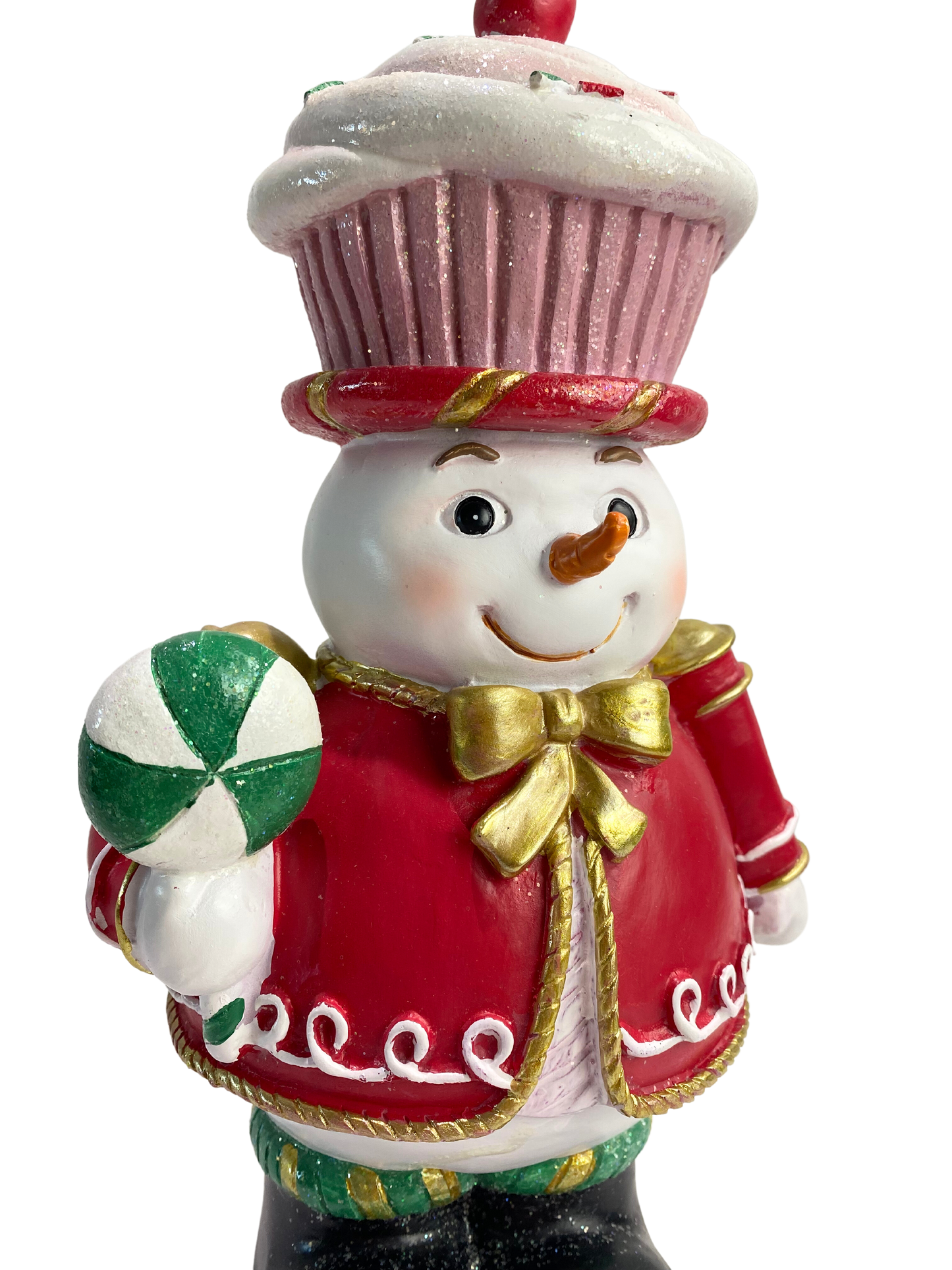 Traditional Snowman Nutcracker w/Cupcake