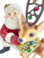 Large Retro Santa with Reindeer