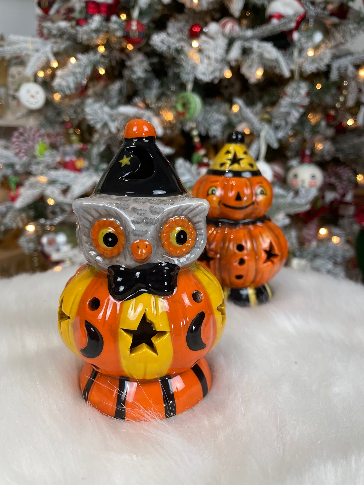 Owl and Pumpkin Decor