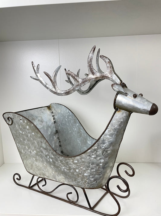 Set of Two Reindeer Sleighs