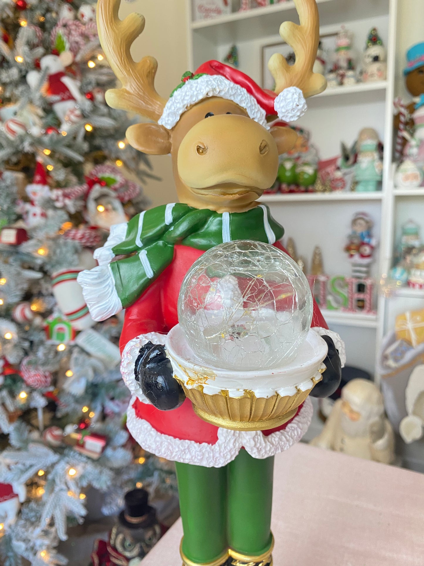 Marty Moose LED Christmas Figurine