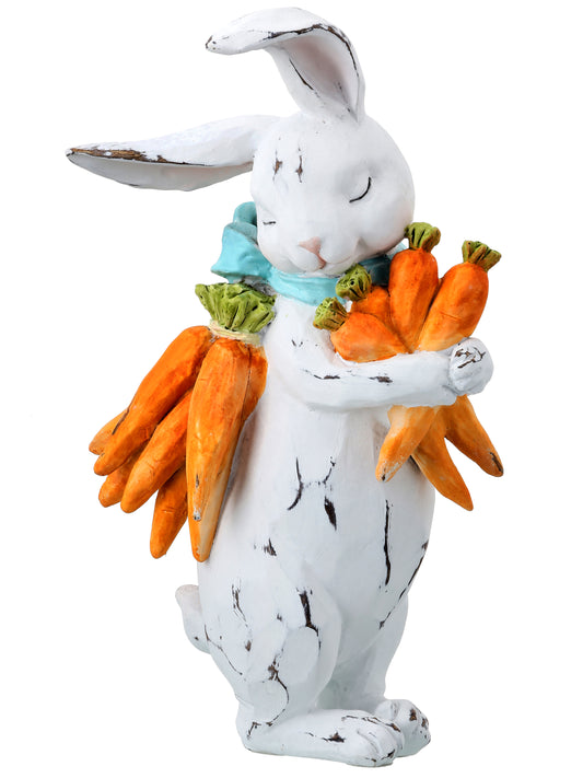 Rustic Bunny Holding Carrots