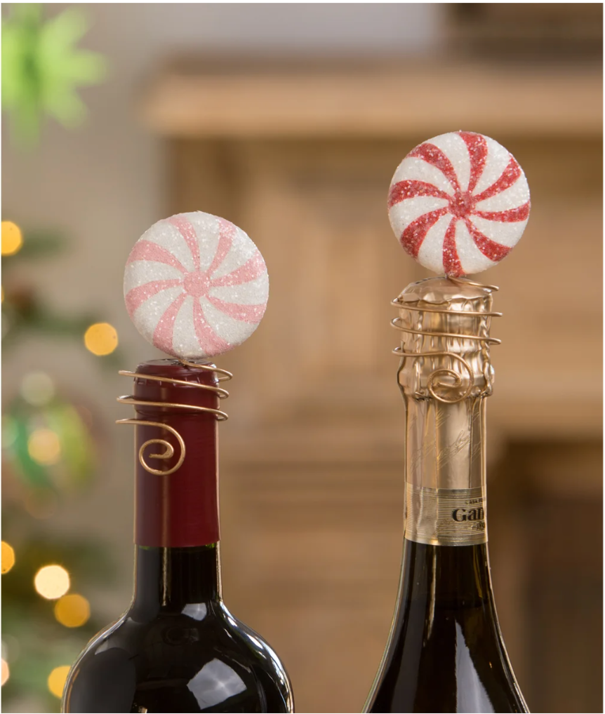 Pink Peppermint Napkin Holder/Wine Charm