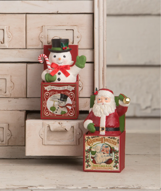 Santa in the Box Ornament