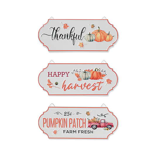 Harvest Embossed Signs