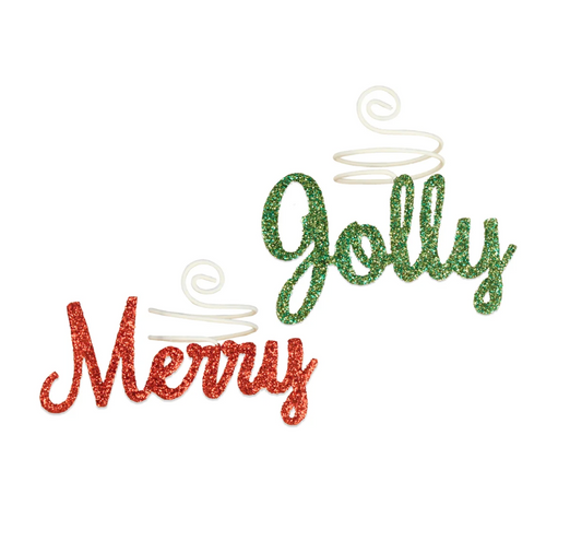 Merry & Jolly Wine Charm & Napkin Holder 2A