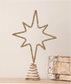 Old Gold Moravian Star Wire Tree Topper