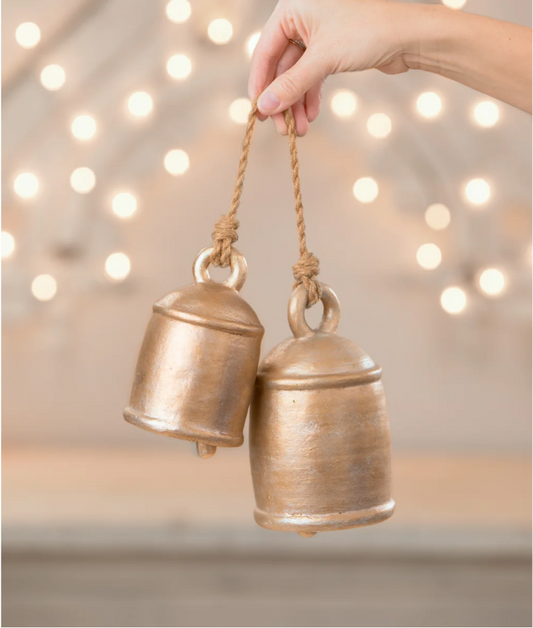 Metallic Paper Mache Bells