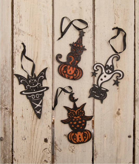 Halloween Character Ornaments Set of 4