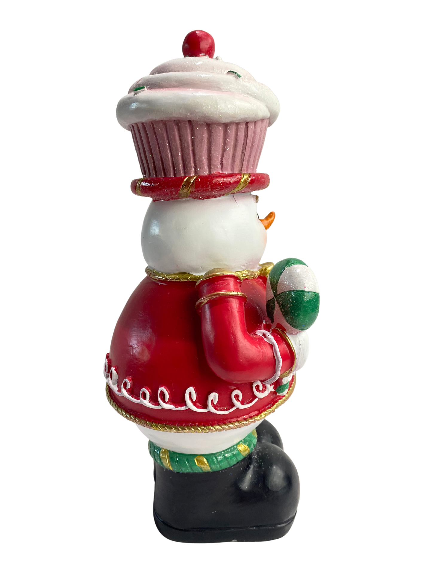 Traditional Snowman Nutcracker w/Cupcake