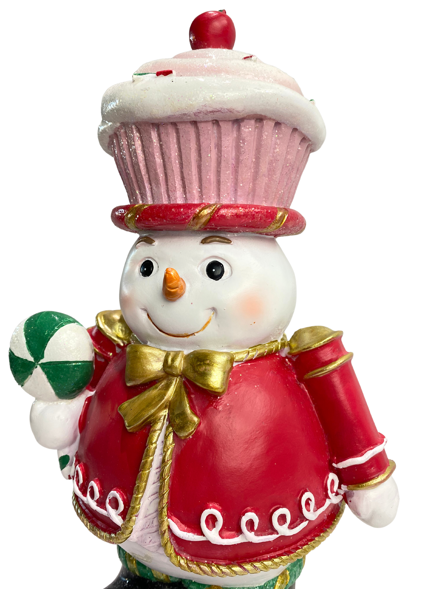 Traditional Snowman Nutcracker w/Cupcake