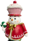 Traditional Snowman Nutcracker w/Cupcake