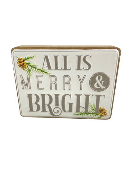 Wood Embossed Christmas Greetings