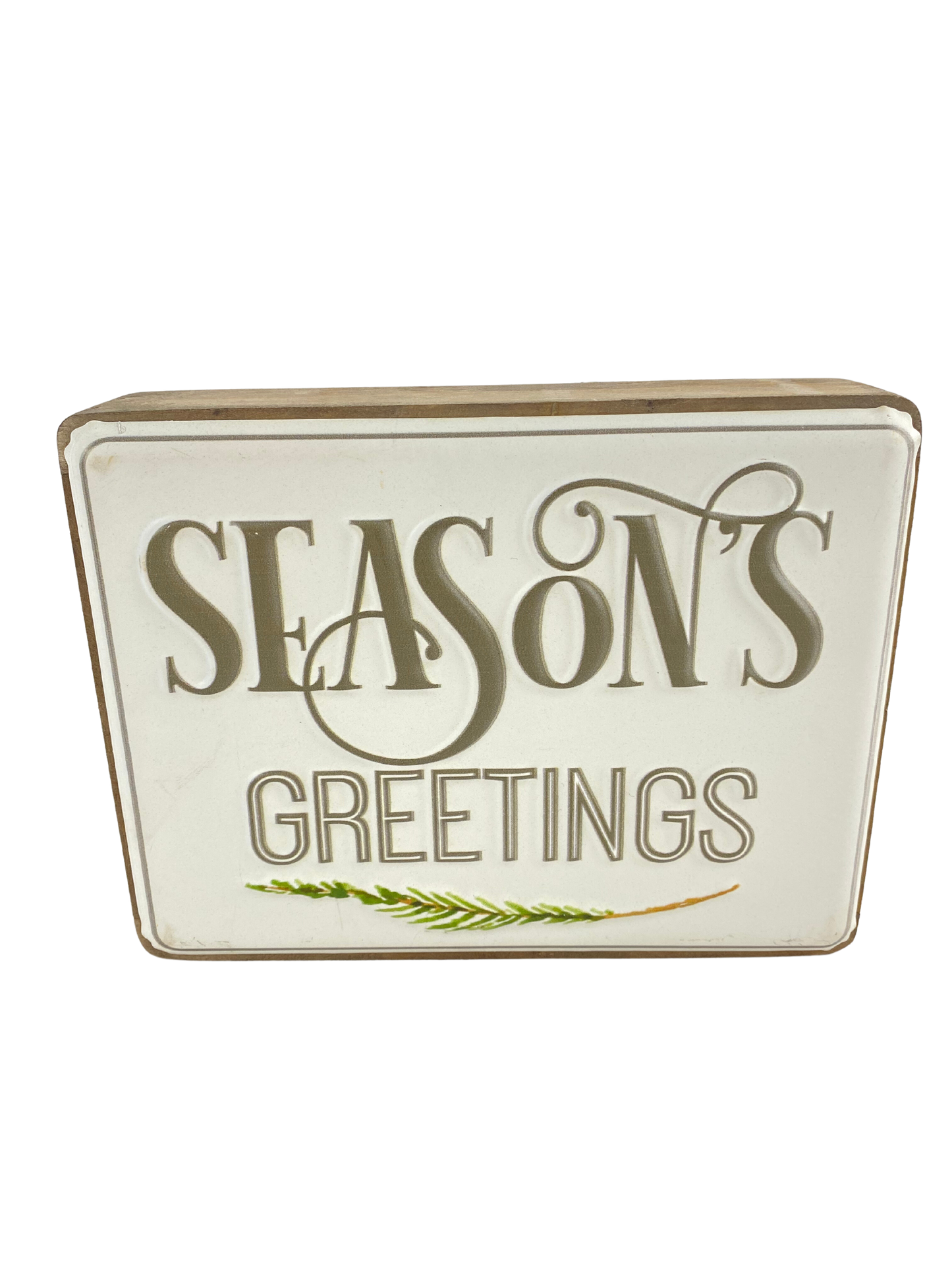 Wood Embossed Christmas Greetings