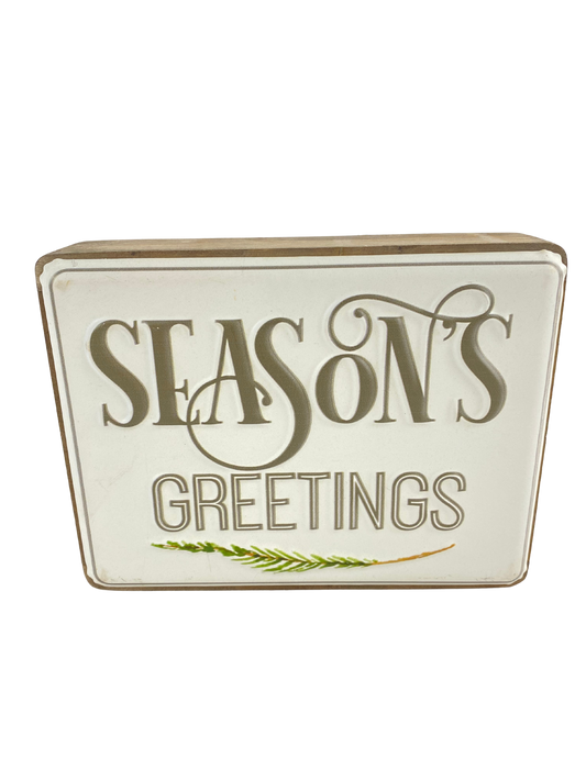 Wood Embossed Christmas Greetings