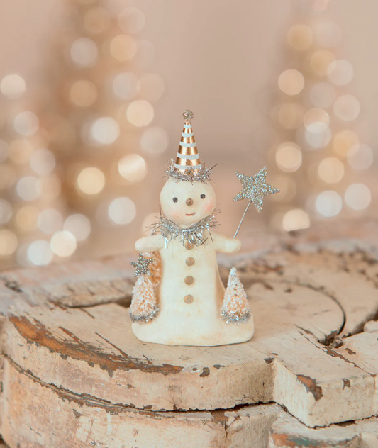 Shine Brite Mini Snowman with Star Wand