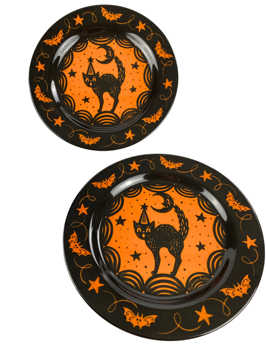 Scaredy Cat Plate Set of Four