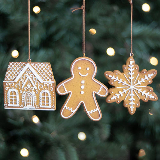 Set of 3 Gingerbread Ornaments